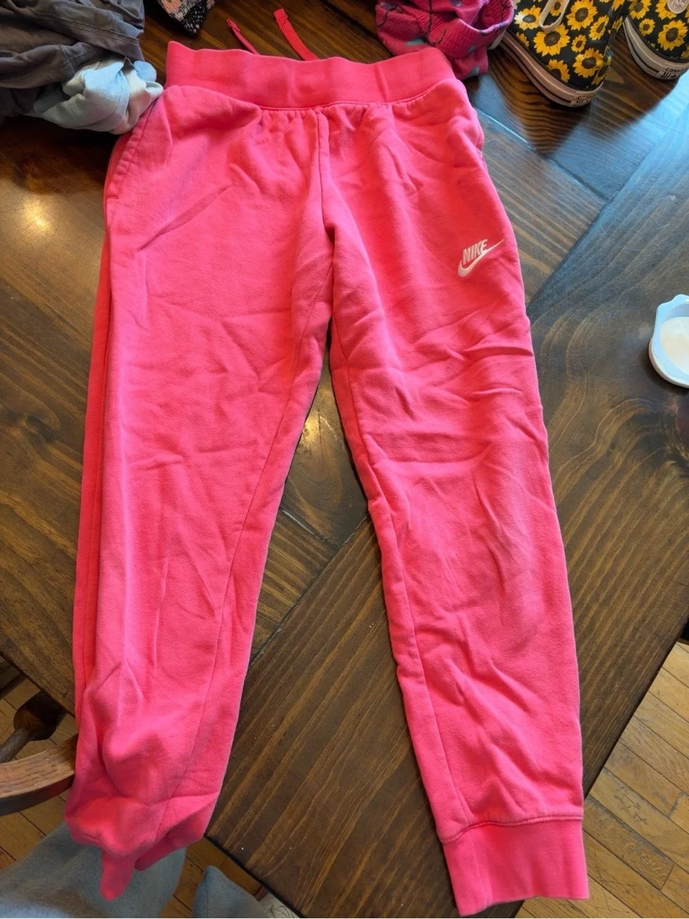 Nike Kids' Pink Fleece Bottoms